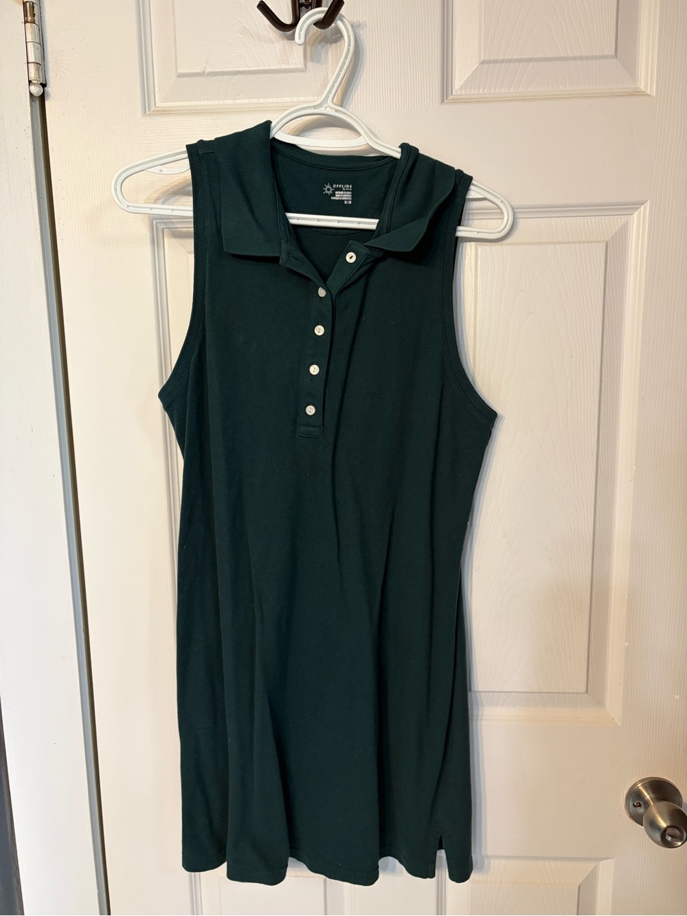 Aerie Sleeveless Polo Dress - Dark Green